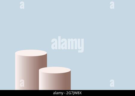 Podium et scène minimalistes avec rendu vectoriel 3d, composition d'arrière-plan abstraite, maquette d'illustration 3d Illustration de Vecteur