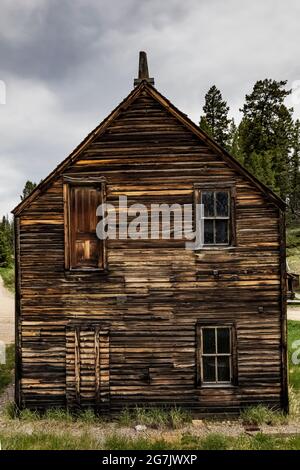 J.K. Wells Hotel à Garnet, une ville fantôme d'extraction d'or, Montana, États-Unis Banque D'Images