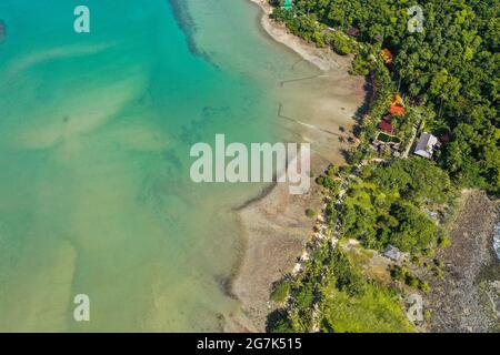 Vue aérienne de Bang Bao Cliff à koh Chang, Trat, Thaïlande Banque D'Images