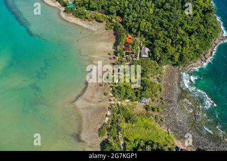 Vue aérienne de Bang Bao Cliff à koh Chang, Trat, Thaïlande Banque D'Images