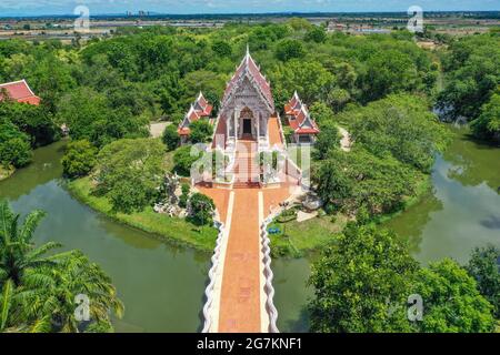 Temple Wat Thap Pho Thong à Ratchaburi, Thaïlande Banque D'Images