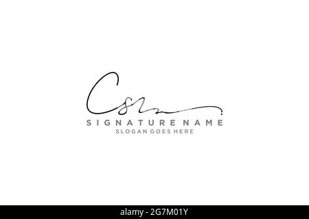 LETTRE CS Signature logo Template Design élégant logo Sign symbole modèle icône vectorielle Illustration de Vecteur
