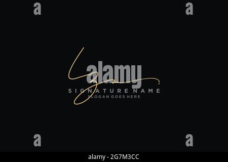 LZ lettre Signature logo Template Design élégant logo signe symbole modèle icône vectorielle Illustration de Vecteur
