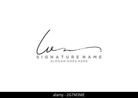 IV lettre Signature logo Template Design élégant logo Sign symbole modèle icône vectorielle Illustration de Vecteur