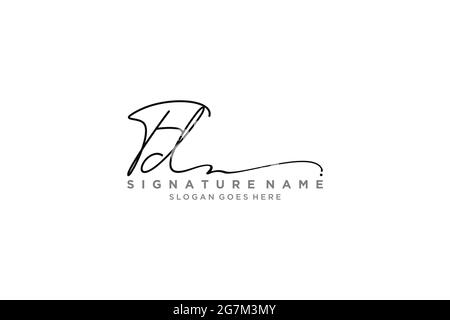 FD lettre Signature logo Template Design élégant logo Sign symbole modèle icône vectorielle Illustration de Vecteur