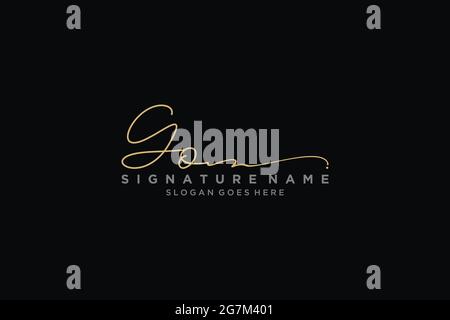 GO lettre Signature logo Template Design élégant logo Sign symbole modèle icône vectorielle Illustration de Vecteur