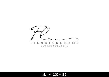 Lettre FL Signature logo Template Design élégant logo Sign symbole modèle icône vectorielle Illustration de Vecteur