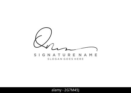 QN lettre Signature logo Template Design élégant logo signe symbole modèle icône vectorielle Illustration de Vecteur