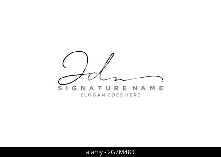 Lettre JD Signature logo Template Design élégant logo signe symbole modèle icône vectorielle Illustration de Vecteur