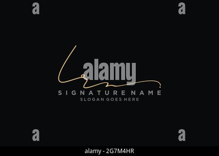 Lettre LR Signature logo Template Design élégant logo Sign symbole modèle icône vectorielle Illustration de Vecteur