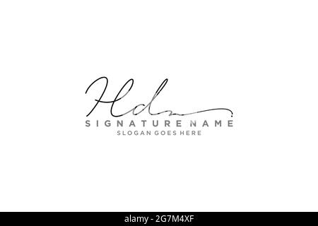 Lettre HD Signature logo Template Design élégant logo Sign symbole modèle icône vectorielle Illustration de Vecteur