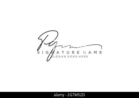 PQ lettre Signature logo Template Design élégant logo signe symbole modèle icône vectorielle Illustration de Vecteur