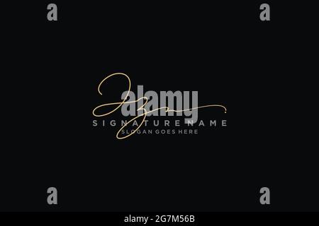JZ lettre Signature logo Template Design élégant logo signe symbole modèle icône vectorielle Illustration de Vecteur