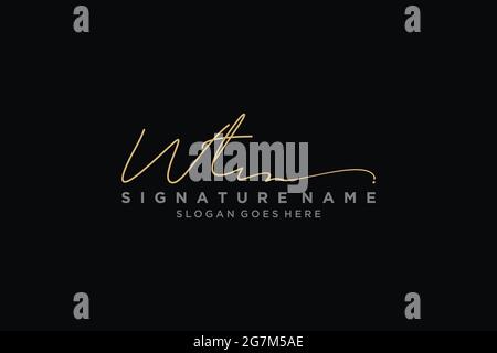 WT lettre Signature logo Template Design élégant logo Sign symbole modèle icône vectorielle Illustration de Vecteur
