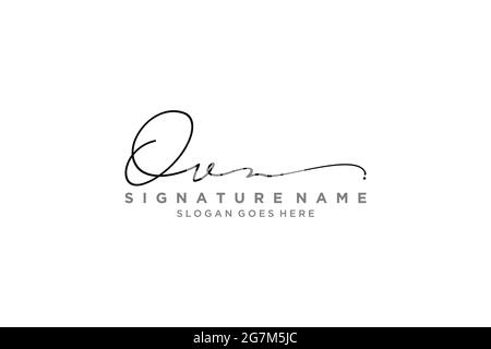 OV lettre Signature logo modèle élégant logo symbole modèle symbole icône vectorielle Illustration de Vecteur