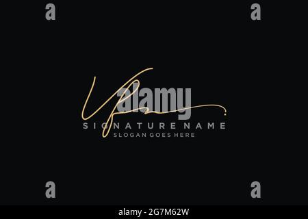 VF lettre Signature logo Template Design élégant logo Sign symbole modèle icône vectorielle Illustration de Vecteur