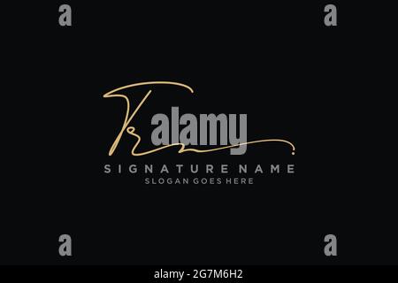 Lettre TR Signature logo Template Design élégant logo Sign symbole modèle icône vectorielle Illustration de Vecteur