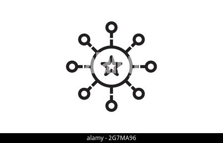 Icône de vecteur de connexions. Symbole plat. Le pictogramme est isolé sur fond blanc. Conçu pour les interfaces Web et logicielles. Illustration de Vecteur