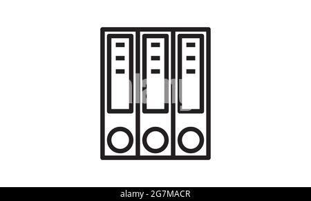 Image vectorielle d'icône de ligne de dossier de fichier Illustration de Vecteur