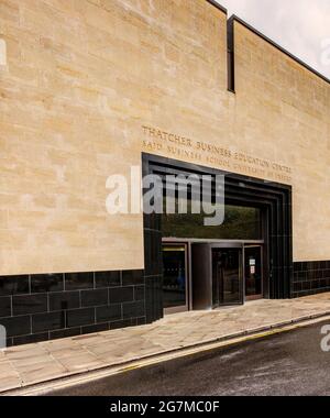 Thatcher Business Education Center de Said Business School, Oxford ; nommé d'après WAFIC Said et Margaret Thatcher. Ouvert par le Prince Charles en 2013. Banque D'Images