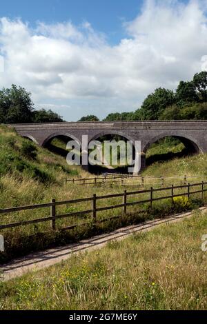 Les cinq arches de la Great Central Walk près de Newton, Warwickshire, Angleterre, Royaume-Uni Banque D'Images