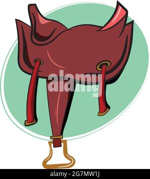 Cheval à cheval de l'ouest sauvage. Adorable illustration pour enfants livre. Éléments graphiques de Wild West Texas Country. Illustration de Vecteur