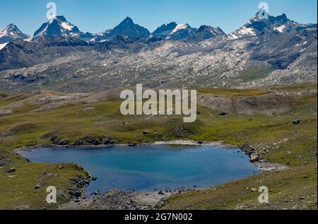 Laghi Piani di Rosset, Piemonte, Italie Banque D'Images