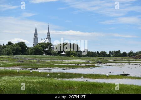 Le village de Saint-Roch-des-Aulnaies, Québec, Canada Banque D'Images