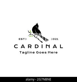 Illustration vectorielle du logo Cardinal Bird Silhouette Illustration de Vecteur