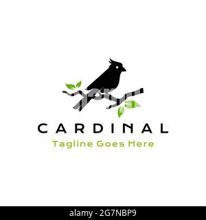 Illustration vectorielle du logo Cardinal Bird Silhouette Illustration de Vecteur