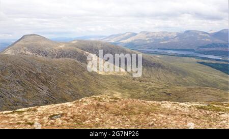 Stob a Choire Odhair de Stob Ghabhar avec Loch Tulla à distance Scottish Highlands Banque D'Images