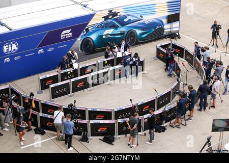 Silverstone, Grande-Bretagne. 15 juillet 2021. Interview zone, Grand Prix de Grande-Bretagne de F1 au circuit Silverstone le 15 juillet 2021 à Silverstone, Grande-Bretagne. (Photo de HOCH ZWEI) crédit: dpa/Alay Live News Banque D'Images