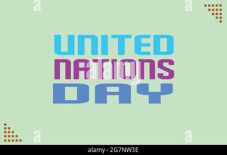Modèle vectoriel de la Journée des Nations Unies Illustration de Vecteur