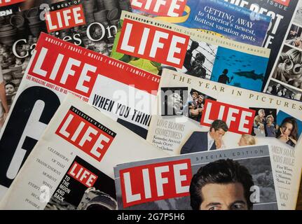 Collection de Life Magazine couvre des années 1990, États-Unis Banque D'Images