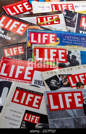 Collection de couvertures de Life Magazine de 1990s, Etats-Unis Banque D'Images