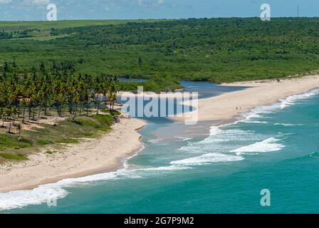 Plage de Bela, près de João Pessoa, Paraiba, Brésil, le 10 mars 2010. Banque D'Images