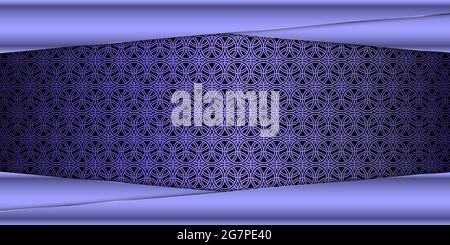 Élégant art déco sans coutures motifs fond traditionnel. Luxe d'ornements décoratifs violettes avec chevauchement de cercles. Illustration vectorielle. Eps10 Illustration de Vecteur