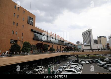 SENDAI, JAPON - APR. 2018 : la gare de Sendai, celle de la grande gare de Miyagi, Tohoku. Sendai est la porte du nord du japon. Banque D'Images