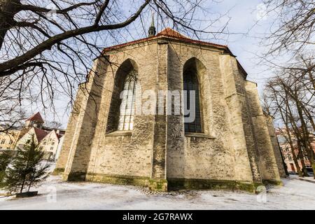 Tallinn, Estonie. Église Saint-Nicolas (Niguliste kirik), une ancienne église qui abrite aujourd'hui le musée Niguliste, qui fait partie du musée d'art d'Estonie Banque D'Images