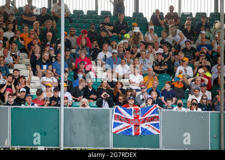 Silverstone, Grande-Bretagne. 15 juillet 2021. Fans, Grand Prix F1 de Grande-Bretagne au circuit Silverstone le 15 juillet 2021 à Silverstone, Grande-Bretagne. (Photo de HOCH ZWEI) crédit: dpa/Alay Live News Banque D'Images