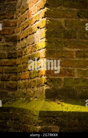 Alkmaar, pays-Bas. Juin 2021. Ancienne maçonnerie d'un mur. Photo de haute qualité Banque D'Images