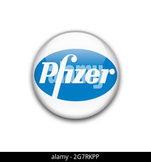 Logo de Pfizer Banque D'Images
