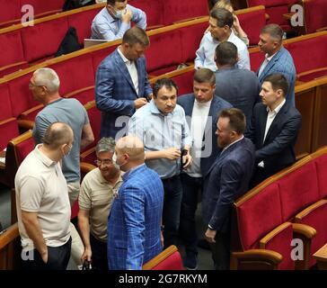 KIEV, UKRAINE - 16 JUILLET 2021 - Une séance de la Verkhovna Rada est en cours à Kiev, capitale de l'Ukraine. Banque D'Images