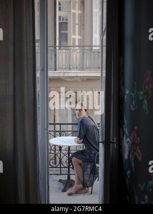 Réflexions matinales à Athènes Banque D'Images