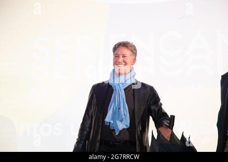 Der österreichische Sauspieler Tobias Moretti, bürgerlich Tobias Bloeb, vor der Premiere der ZDF und Servus TV Serie IM Netz der Camorra/il Passtore am 13. Juli 2021 beim Seriencamp in der Hochschule für film und Fernsehen in München. * l'acteur autrichien Tobias Moretti, né Tobias Baléb, à la première de la série IM Netz der Camorra/il Pastore le 13 juillet 2021 à l'Université de la télévision et du film de Munich. (Photo par Alexander Pohl/Sipa USA) crédit: SIPA USA/Alay Live News Banque D'Images