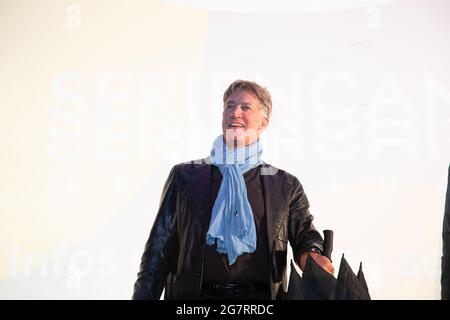 Der österreichische Sauspieler Tobias Moretti, bürgerlich Tobias Bloeb, vor der Premiere der ZDF und Servus TV Serie IM Netz der Camorra/il Passtore am 13. Juli 2021 beim Seriencamp in der Hochschule für film und Fernsehen in München. * l'acteur autrichien Tobias Moretti, né Tobias Baléb, à la première de la série IM Netz der Camorra/il Pastore le 13 juillet 2021 à l'Université de la télévision et du film de Munich. (Photo par Alexander Pohl/Sipa USA) crédit: SIPA USA/Alay Live News Banque D'Images