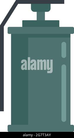Icône de grenade à fumée. Illustration plate de l'icône de vecteur de grenade de fumée isolée sur fond blanc Illustration de Vecteur