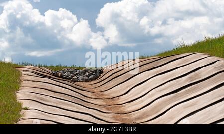 Canal de drainage artificiel Banque D'Images