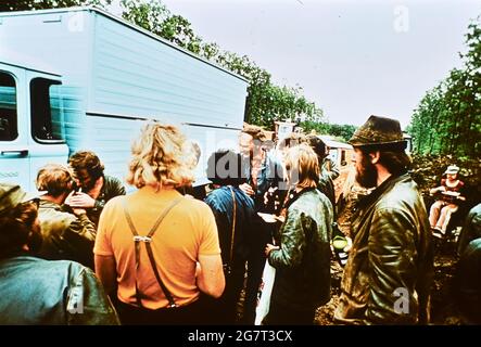 15 juin 1975, Union soviétique, Talnoje : rupture d'approvisionnement au site de construction de la ligne près de Talnoje. Dans les années 1970, la ligne Druzhba était un projet de jeunesse central de la Jeunesse allemande libre (FDJ). La section de construction de la RDA a fait 550 kilomètres de long, sur un total de 2,750 kilomètres. Date exacte de la photo inconnue. La photo a été numérisée à partir de la diapositive d'origine. Photo: Sammlung Heinz/dpa-Zentralbild/ZB Banque D'Images