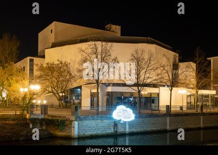 Théâtre de nuit, Lippstadt, Westphalie, Rhénanie-du-Nord-Westphalie, Allemagne, Europe Banque D'Images